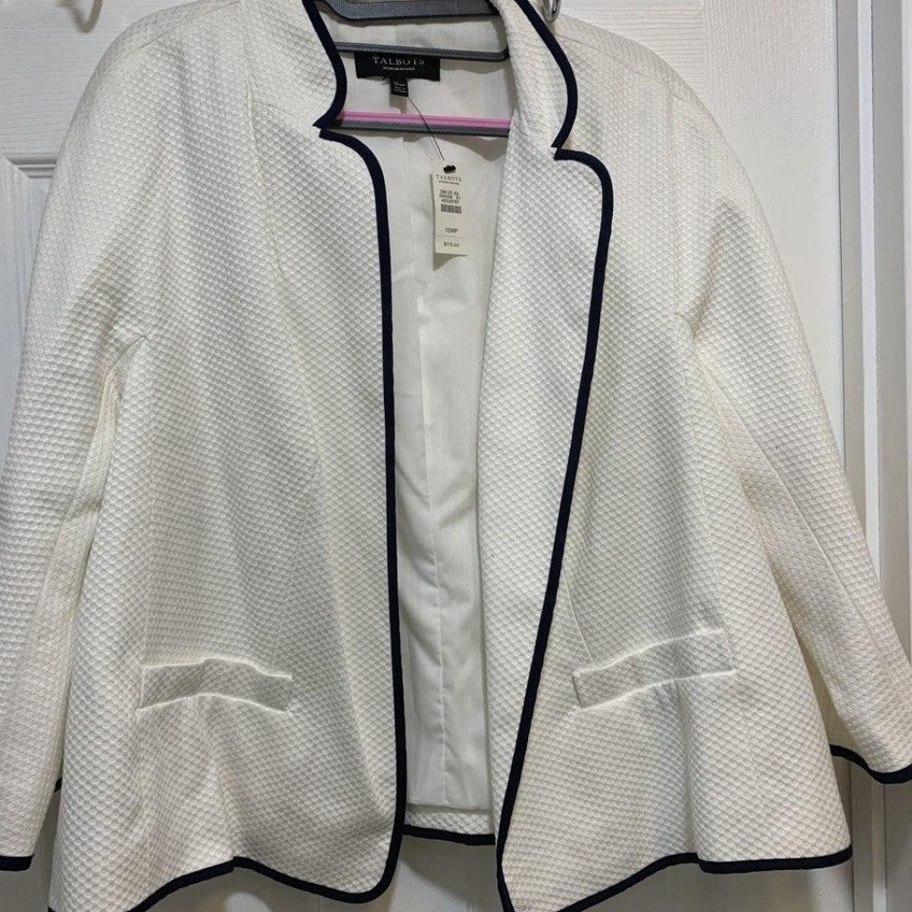 Talbots women Blazer 3/4 sleeve size 12 WP